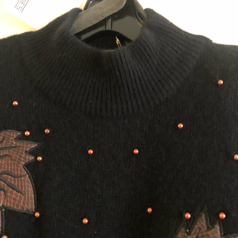 Sweater   Angora rabbits hair and and leather